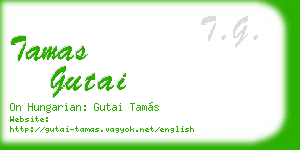 tamas gutai business card