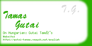 tamas gutai business card